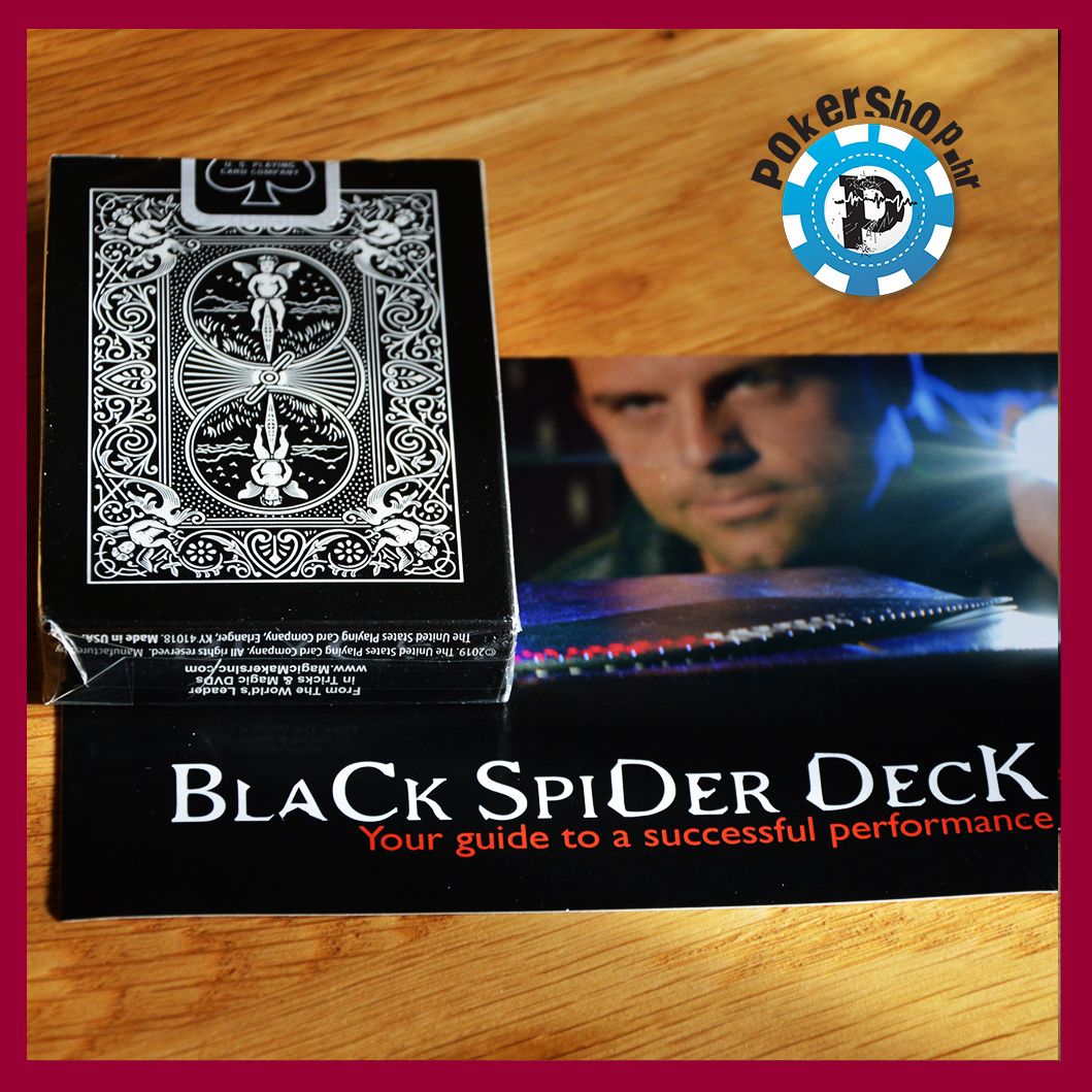 Pokershop Bicycle Black Spider Back