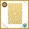 Abstract Modern White Background Paper Cut Style With Golden Lin