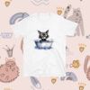 Seamless Pattern With Cute Funny Cats. Vector Illustration. It Can Be Print And Used As Wallpaper, Packaging, Wrapping Paper, Fabric And Etc.