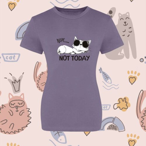 Seamless Pattern With Cute Funny Cats. Vector Illustration. It Can Be Print And Used As Wallpaper, Packaging, Wrapping Paper, Fabric And Etc.