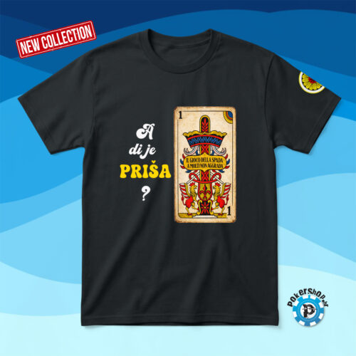 A di je prisa karta crna majica front